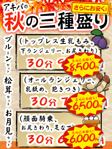 アキバの秋の三種盛り